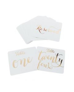 Gold Foil Table Numbers 1-24