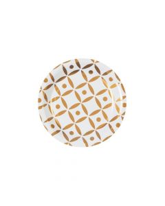 Gold Geometric Dessert Paper Plates