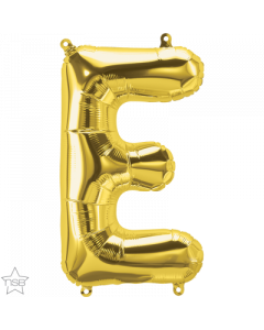 Gold Letter E Air Filled 41cm Foil Balloon