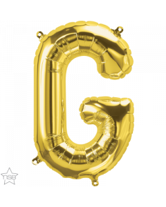 Gold Letter G Air Filled 41cm Foil Balloon