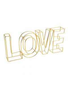 Gold Love Wire Table Décor Sign