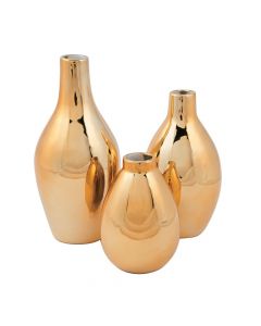 Gold Metallic Vase Set