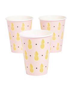 Gold Pineapple Paper Cups