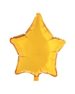 Gold Star-Shaped Mylar Balloons