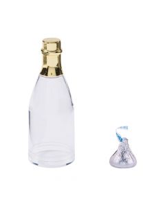 Gold Trim Champagne Bottle Favor Containers