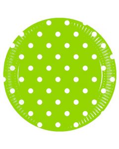 Green Dots Lunch Plate