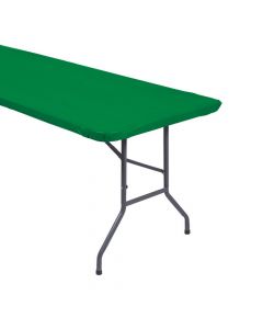 Green Fitted Rectangle Plastic Tablecloth