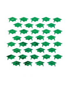 Green Graduation Cap Confetti