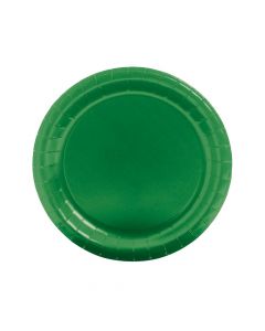 Green Round Paper Dinner Plates