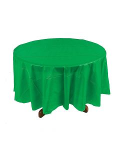 Green Round Plastic Tablecloth