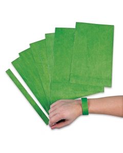 Green Self-Adhesive Wristbands