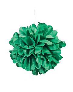 Green Tissue Pom-Pom Decorations