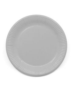 Grey Paper Plates Large 23cm - Eco Friendly