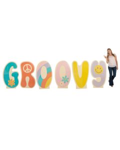 Groovy Letter Cardboard Cutout Stand-ups - 6 PC