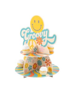 Groovy Party Cupcake Stand