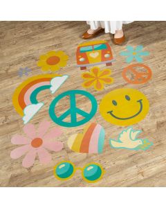 Groovy Party Floor Clings - 13 PC