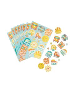 Groovy Party Sticker Sheets - 24 Pc.