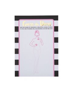 Guess the Dress Bridal Shower Game Cards