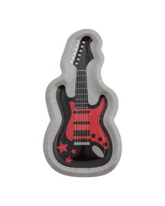 Guitar-Shaped Paper Dinner Plates - 8 Ct.