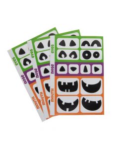 Halloween Face Stickers - 12 Pc.