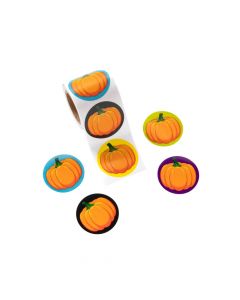 Halloween Pumpkin Stickers - 500 PC.