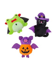 Halloween Stuffed Animal Characters in Costumes - 12 Pc.