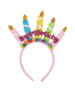 Happy Birthday Candles Headband