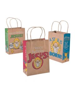 Happy Birthday Jesus Kraft Gift Bags