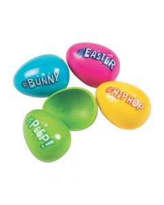 Hashtag Plastic Easter Eggs - 12 Pc.