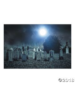 Haunted Cemetery Backdrop