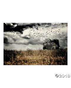 Haunted Farmhouse Backdrop