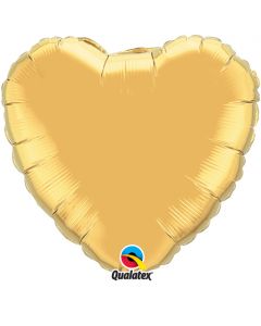 Heart Metallic Gold Plain Foil Balloon