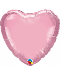 Heart Pearl Pink Plain Foil Balloon