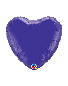 Heart Quartz Purple Plain Foil Balloon