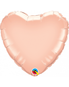Heart Rose Gold Plain Foil Balloon 23CM