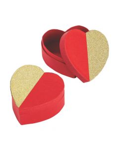 Heart-Shaped Glitter Top Containers