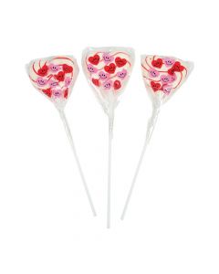 Heart-Shaped Swirl Lollipops