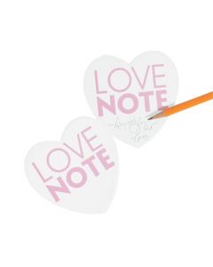 Heart-Shaped Wedding Sticky Notes