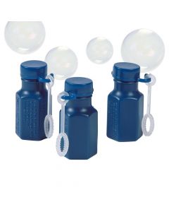 Hexagon Navy Blue Bubble Bottles