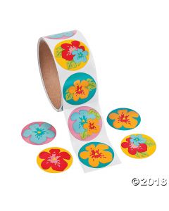 Hibiscus Sticker Rolls