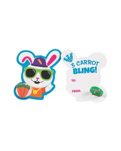 Hip Hop Bunny Cards with Carrot Ring