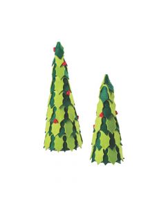 Holiday Handicraft Holly Cone Trees