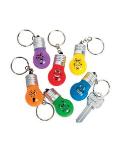Holiday Lightbulb Light-Up Keychains