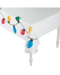 Holiday Lights Plastic Tablecloth