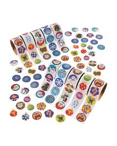 Holiday Rolls of Stickers Assortment - 10 rolls