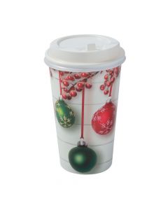 Holiday Shiplap Insulated Coffee Paper Cups with Lids