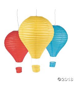 Hot Air Balloon Hanging Paper Lantern Set