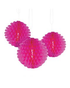 Hot Pink Flutterball Tissue Decorations