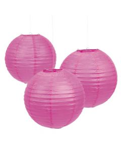 Hot Pink Hanging Paper Lanterns