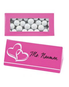 Hot Pink Wedding Place Card Favor Boxes